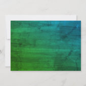 Gold Elegant Dress Diamonds Green Sweet 16 Kaart (Achterkant)