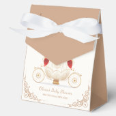 Gold Elegant Fairytale Carriage Baby Shower Bedankdoosjes (Voorkant)