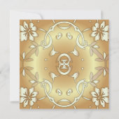 Gold Elegant Floral het beste wil je pensioen Kaart (Achterkant)