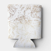 Gold Elegant Floral Text Wedding Gift Blikjeskoeler (Achterkant)