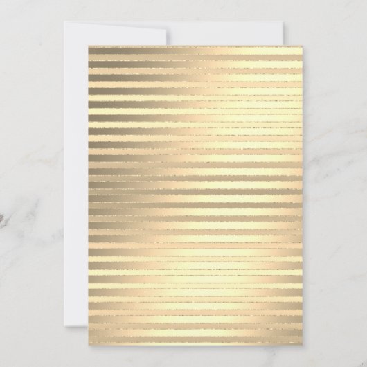 Gold Elegant Glam Afstuderen Invitation Kaart (Achterkant)