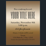 Gold Elegant Glamor Event Flyer Poster<br><div class="desc">Gold Elegant Glamor Event Flyer Poster</div>