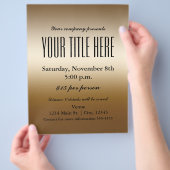 Gold Elegant Glamor Event Flyer Poster (Hand)