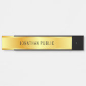 Gold Elegant Glamoureuze Moderne Trendy Sjabloon Deurbordje (Voorkant)