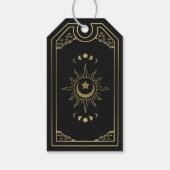 Gold Elegant Gothic Tarot Weddenschap Hartelijk da Cadeaulabel (Achterkant)