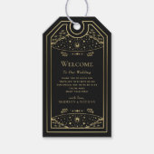 Gold Elegant Gothic Tarot Wedding Welkom Cadeaulabel (Voorkant)