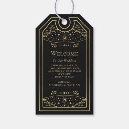 Gold Elegant Gothic Tarot Wedding Welkom Cadeaulabel