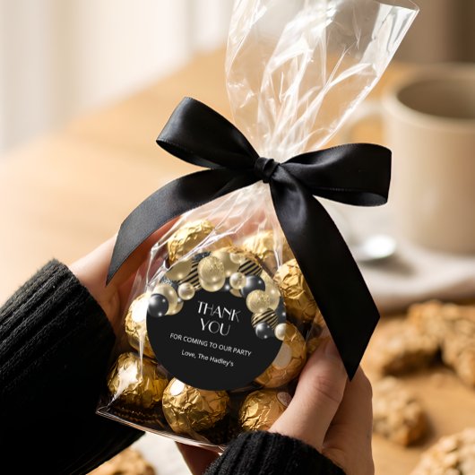 Gold Elegant Hartelijk dank Ronde Sticker