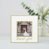 Gold Elegant Hartelijk dank voor uw bruiloft Kaart (Staand voorkant)