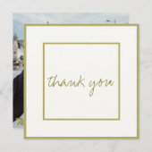 Gold Elegant Hartelijk dank voor uw bruiloft Kaart (Voorkant / Achterkant)
