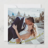 Gold Elegant Hartelijk dank voor uw bruiloft Kaart (Achterkant)