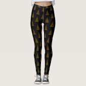 Gold Elegant kerstboom-Leggings Leggings (Voorkant)