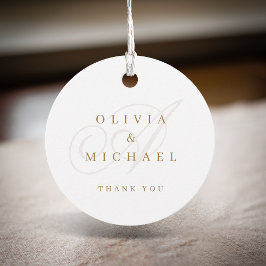 Gold elegant klassiek kalligrafie  bedankt bedankjes labels