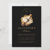Gold Elegant Law School Afstuderen Kaart (Voorkant)