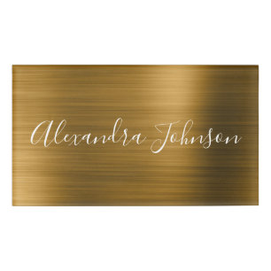 Gold Elegant Luxury Folie Modern Naambadge