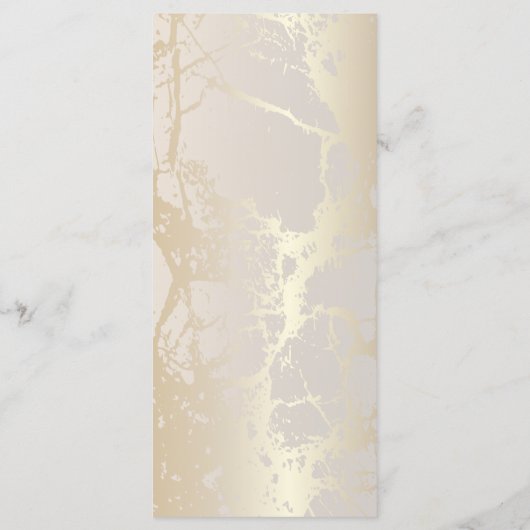  Gold Elegant Luxury Marble Abstract Wedding Menu  (Achterkant)