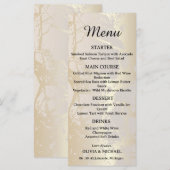  Gold Elegant Luxury Marble Abstract Wedding Menu  (Voorkant / Achterkant)