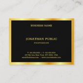 Gold Elegant Luxury persoonlijke Sjabloon Moderne Visitekaartje (Achterkant)