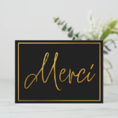 Gold Elegant Merci Custom - Bedankt kaarten (Staand voorkant)