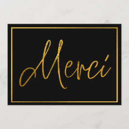 Gold Elegant Merci Custom - Bedankt kaarten