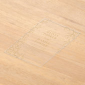 Gold Elegant Minimalist Botanical Wedding Acryl Uitnodigingen (Laagn)