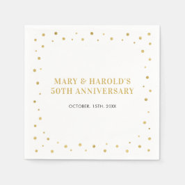 Gold Elegant Modern Wedding Jubileum Party Servet
