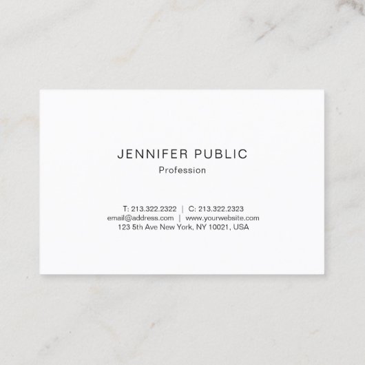 Gold Elegant Monogram Design Trendy Modern Plain Visitekaartje (Achterkant)