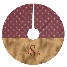 Gold Elegant Monogram Holiday Red Animal Chic