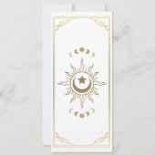 Gold Elegant Mystical Tarot Card slaat de datum op Kaart (Achterkant)