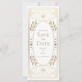 Gold Elegant Mystical Tarot Card slaat de datum op Kaart (Voorkant)