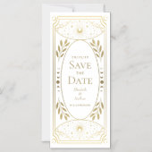 Gold Elegant Mystical Tarot Card slaat de datum op Magnetische Uitnodiging (Voorkant)