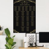 Gold Elegant Mystical Tarot Wedding Seding Chart Poster (Thuiskantoor)
