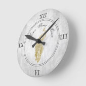 Gold Elegant Peacock Acrylwand Ronde Klok (Hoek)