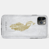 Gold Elegant Peacock Hoesje-Mate iPhone Case (Achterkant (horizontaal))