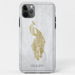 Gold Elegant Peacock Hoesje-Mate iPhone Case