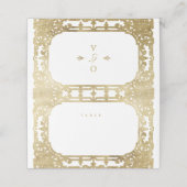 Gold elegant romantisch vintage bruiloft plaatskaartje (Buitenkant ongevouwen)