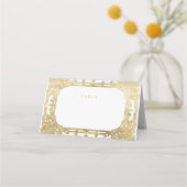 Gold elegant romantisch  vintage bruiloft plaatskaartje (Voorkant)