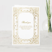 Gold elegant romantisch  vintage bruiloft programma (Achterkant)