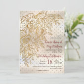 Gold Elegant Roos line tekening Kaart (Staand voorkant)