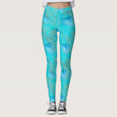 Gold Elegant Roos line tekening Leggings (Voorkant)