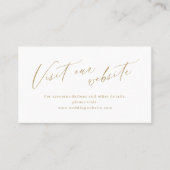 Gold elegant script minimalistische website Plaats Plaatskaartje (Voorkant)
