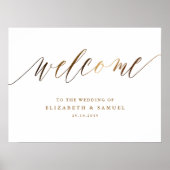 Gold Elegant Script Typography Poster (Voorkant)