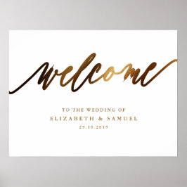 Gold Elegant Script Typography Poster