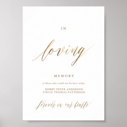 Gold Elegant Script Typography Poster (Voorkant)