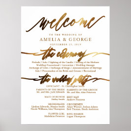 Gold Elegant Script Typography Poster