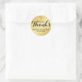 Gold Elegant Script Wedding Bedankt Sticker (Tas)