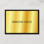 Gold Elegant Sjabloon - Aangepast, modern - profes Visitekaartje (Voorkant)