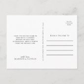 Gold Elegant Tarot Wedding Bedankt Foto Briefkaart (Achterkant)