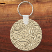 Gold elegant Victoriaans art nouveau Sleutelhanger (Voorkant)