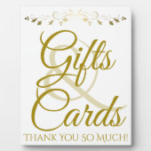 Gold Elegant Wedding Gifts & Cards Plaque Sign Fotoplaat (Voorkant)